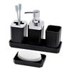 5Piece Bathroom Organizers Set Including Soap Dispenser Toothbrush Holder Tumblers Vanities Tray and Multipurpose Holders