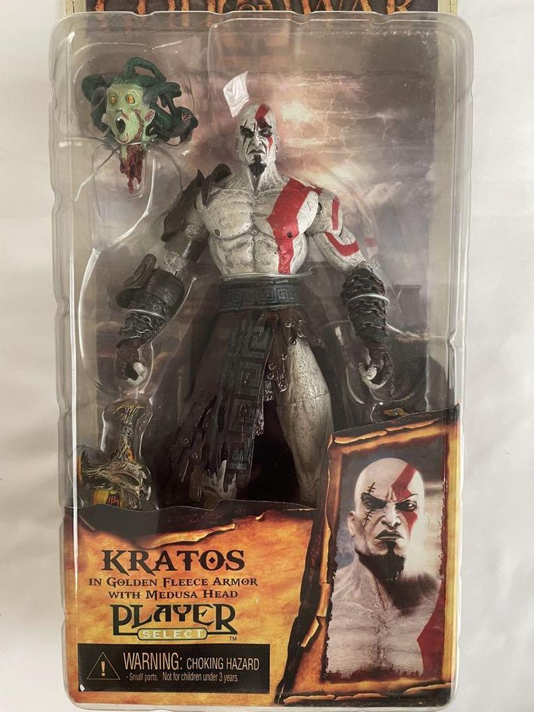 [USED] God of War Kratos Figure with Medusa Head