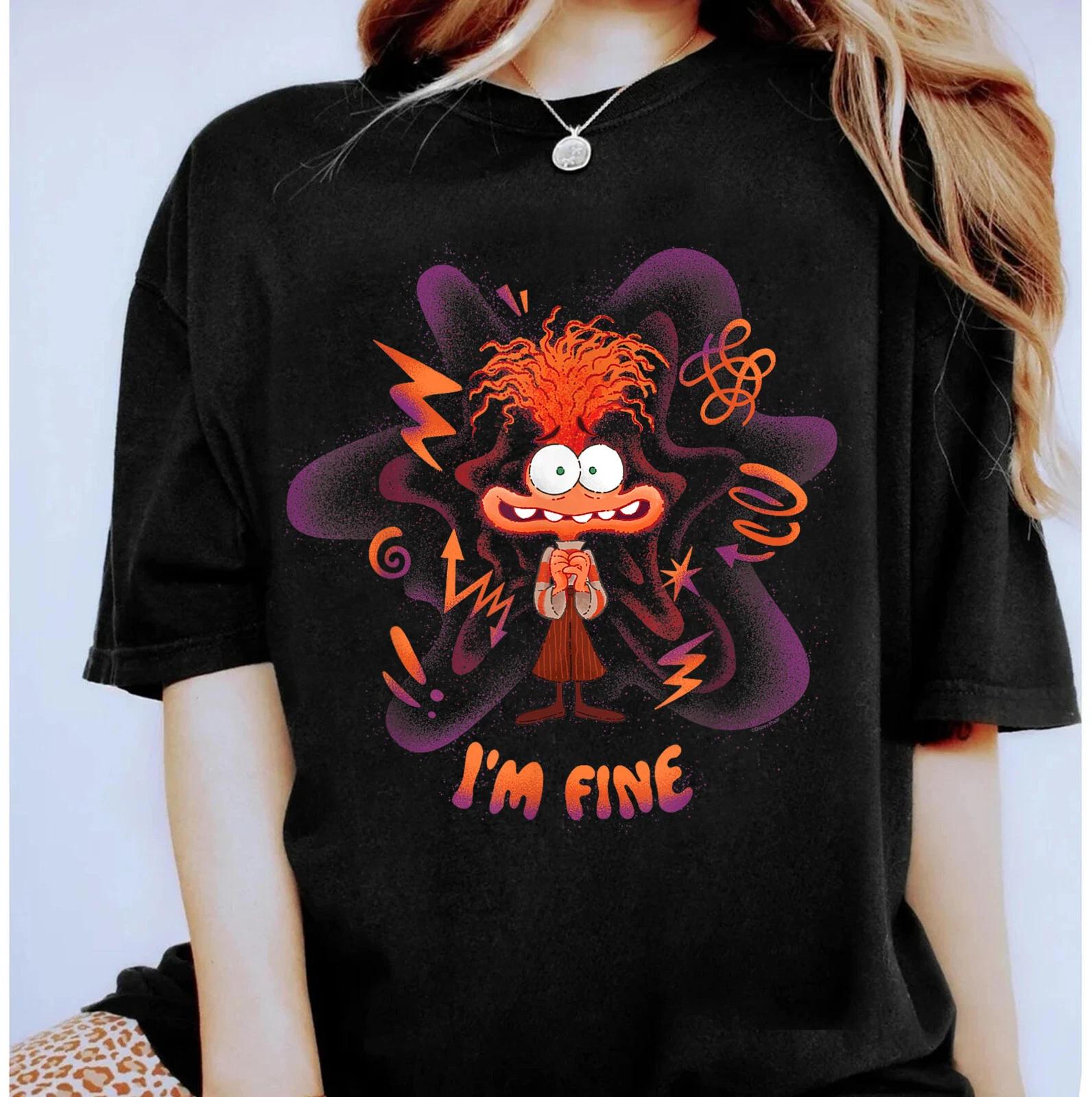 Disney Inside Out 2 Emotions Anxiety I m Fine Unisex Adult Kid Shirt M