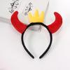 Women Hairbands Festive Cow Horn Birthday Party Photo Booth Props for Girl