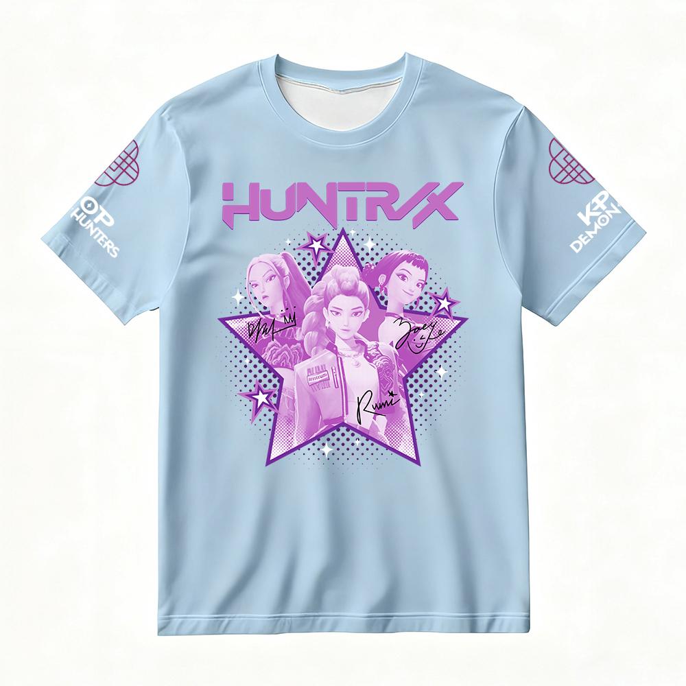 Women's T-shirts Women's KPop Demon Hunters 3D Cute Printed Fashion Casual Daily T-shirts