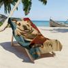 Skateboard Bulldog Theme polyester microfiber beach towel is highly absorbent, suitable for swimming and beach outings