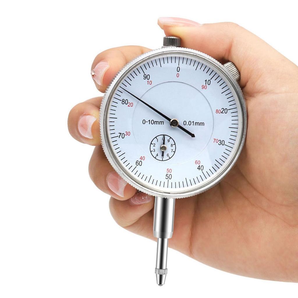 Wolfride Dial Dial Measuring Aluminum Alloy Precision Measuring Instrument Mechanical Manual Measuring Tool Gauge, High-Precision Indicator, 0.01mm