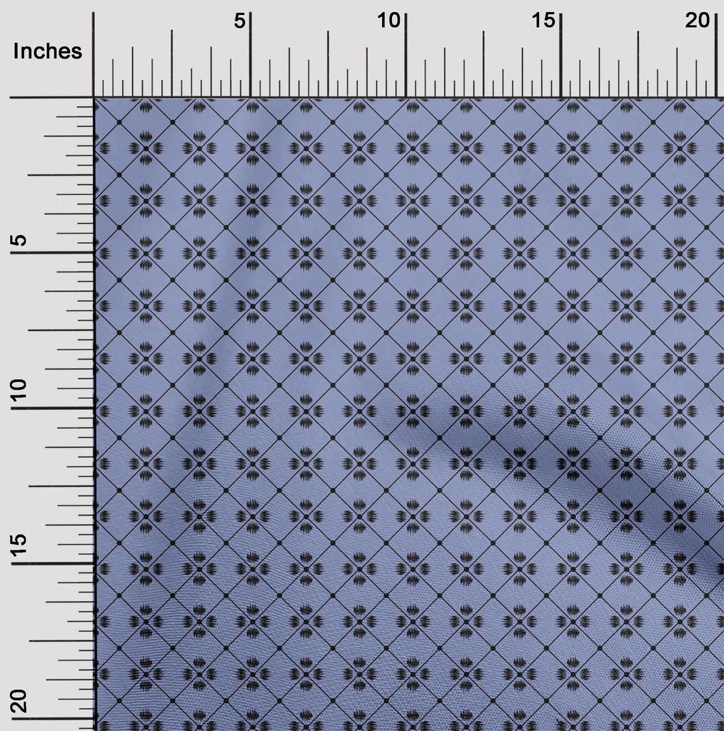 oneOone Cotton Flex Fabric Geometric Ikat Print Sewing Fabric BTY 40 Inch