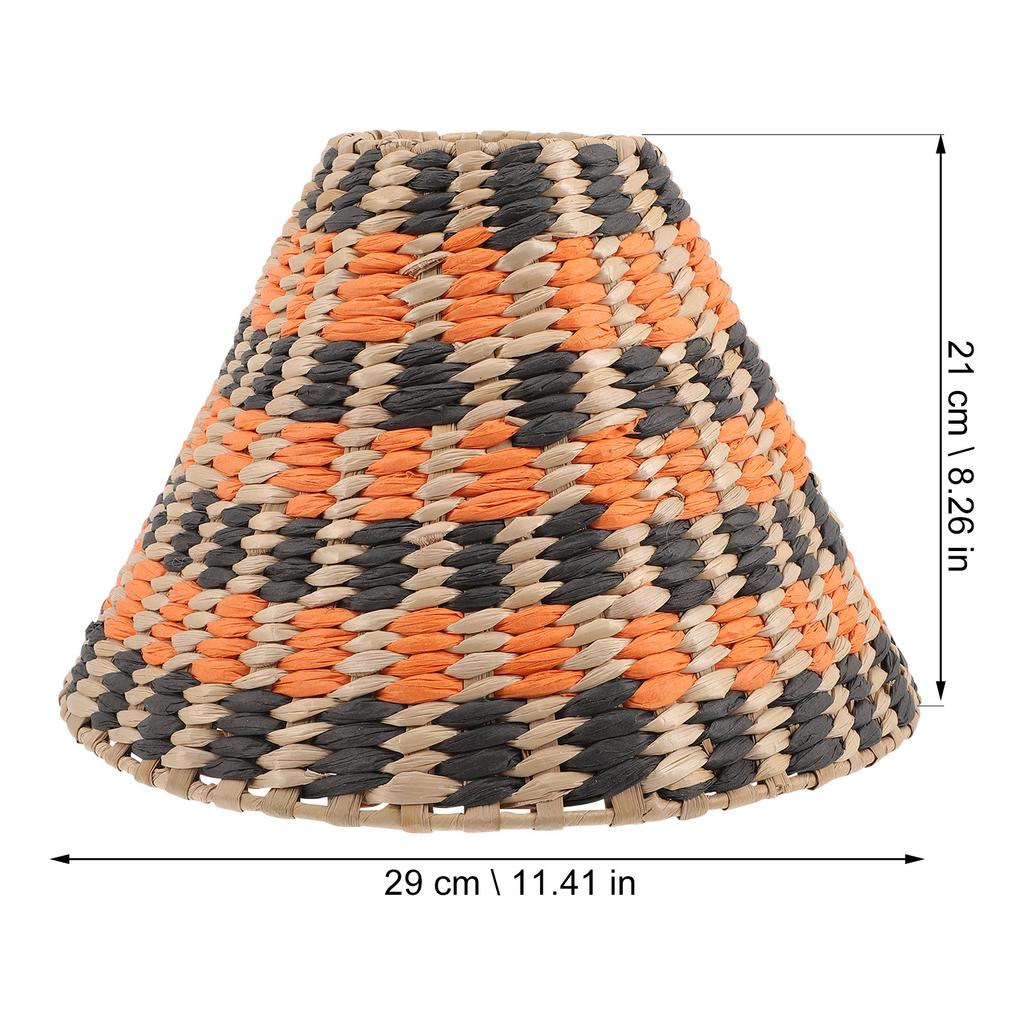 Woven Lamp Shade Creative Decorative Rustic Paper Weaving Lamp Cover Table Floor Light Shade Household Home Lampshade