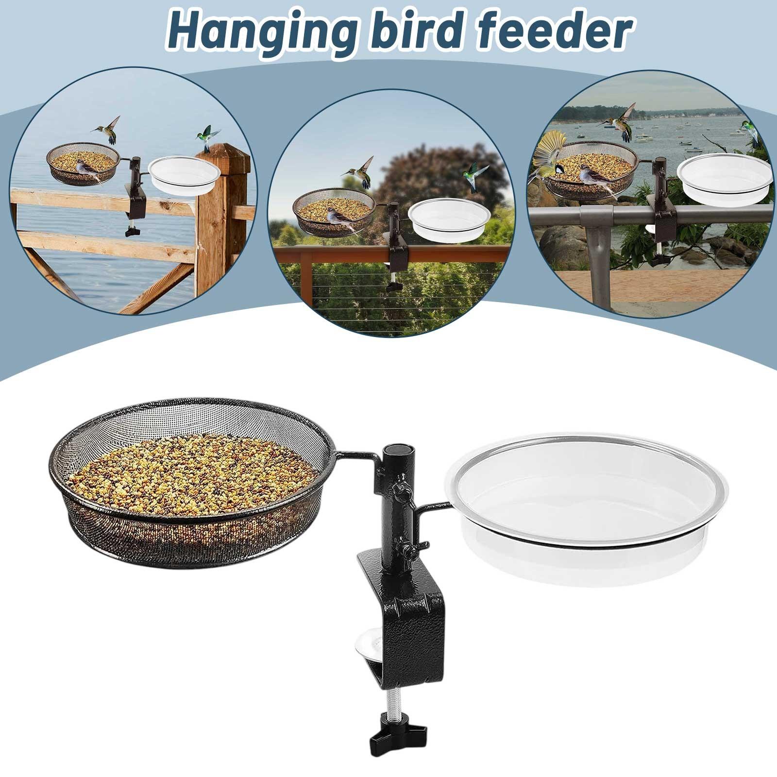 

Hanging Bird Tableware Garden Outdoor Bird Feeder Garden Wall Mounted Bird Bath One Size