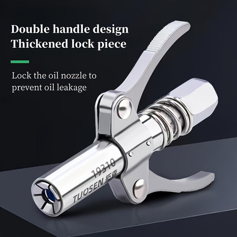 1pc Grease Gun Nozzle Self-locking Injection Nozzle Grease Gun Nozzle Locking Clamp Type High Pressure Grease Gun Accessories