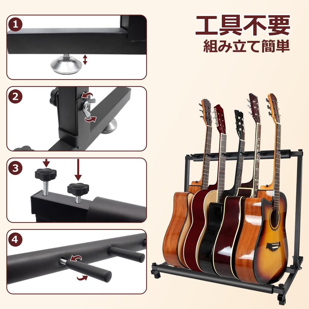 KAKETE Guitar Holds 5 Includes Rubber Support to Prevent Scratches on Durable and Easy to Bracket with Acoustic Classical Electric and Wind Latest