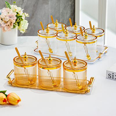 Seasoning Jar, Seasoning Box, Seasoning Jar, Household Kitchen Sugar and Salt Jar Set, High-end Light Luxury Chili Oil and Spices
