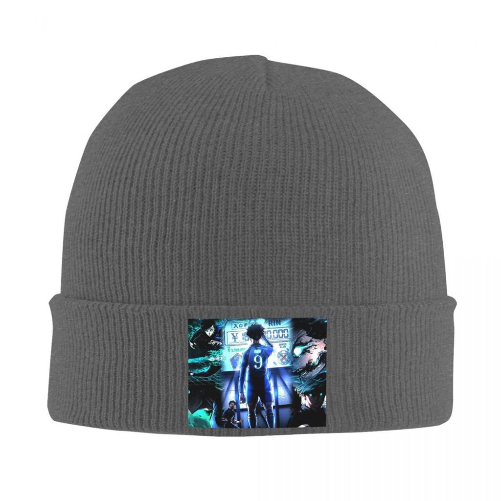 Rin Itoshi Blue Lock Fußball Warme Strickmütze Hip Hop Mütze Herbst Winter Outdoor Beanie Mützen für Unisex Erwachsene