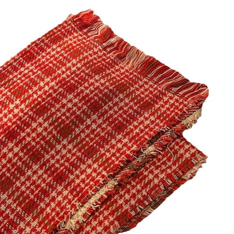 Red plaid scarf women's winter new new New Year's warm couple Christmas gift plaid