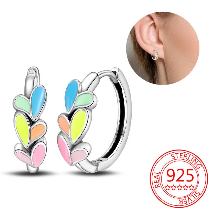 Brincos de abelha para menina adorável amarelo preto dançando abelha feliz s925 brincos de argola presente de aniversário joias de prata