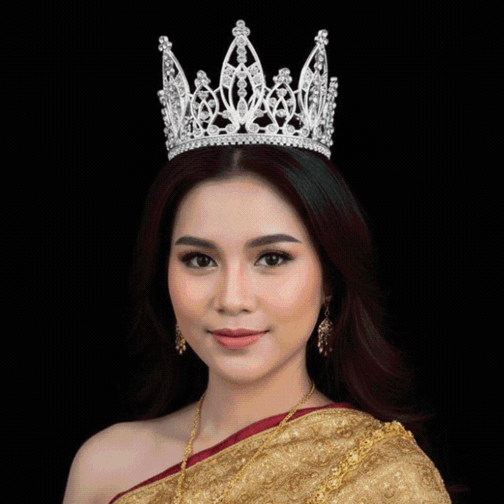 Shiny Queen Tiara Crown Vintage Princess Rhinestone Tiara  Birthday Head Jewelry