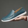Men's Shoes 2025 Summer New Mesh Solid Color Breathable One-pedal Lazy Casual Shoes Men Go Out Platform Leather Shoes