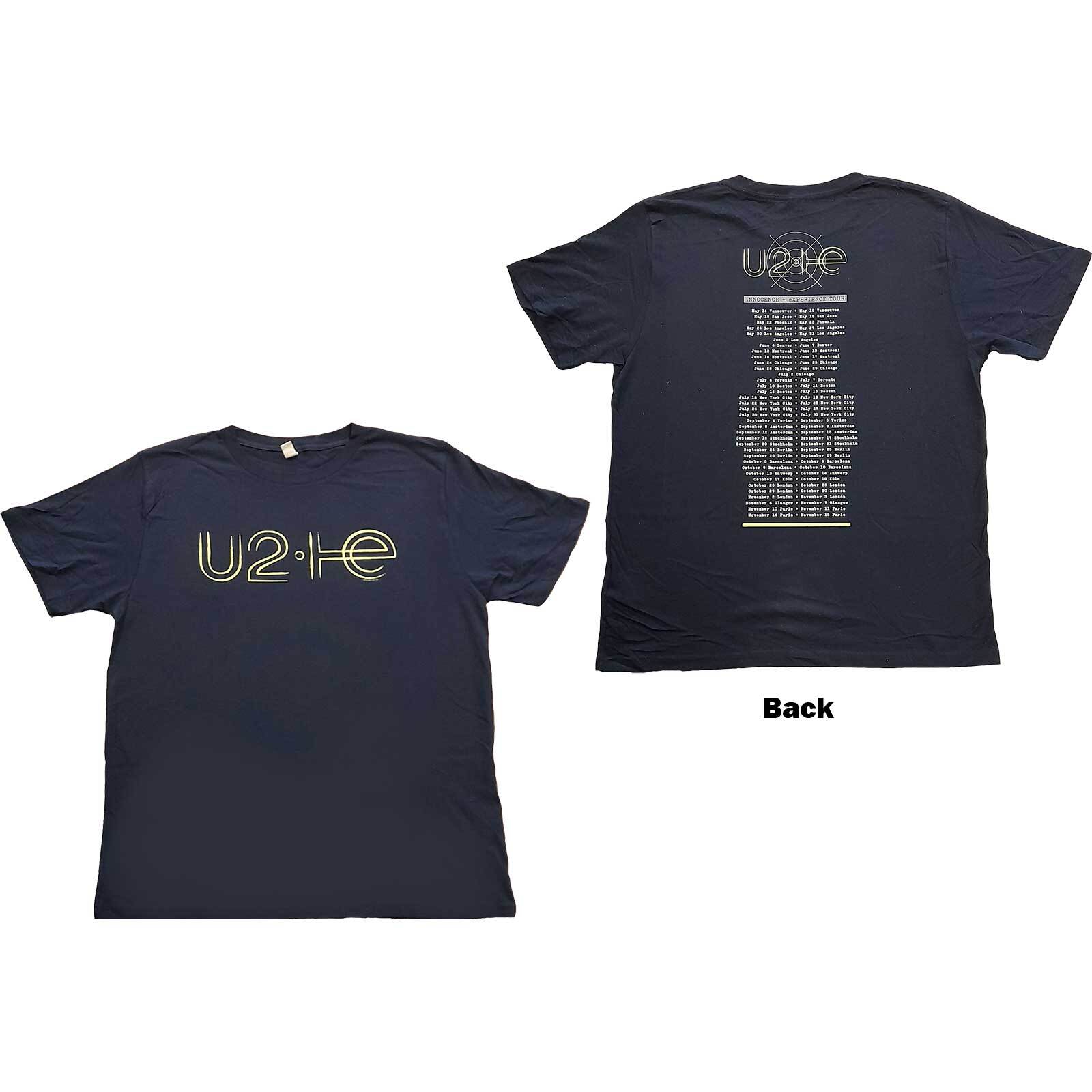 U2 Unisex T-Shirt I+E 2015 Tour Dates Ex-Tour XXXXL