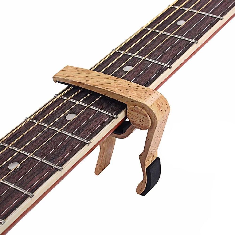 Rose Wood Grain Guitar Capo Stable Rubber Padded Violin Tune Change Clamp  Electric Guitar