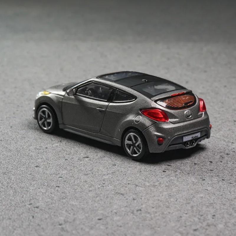 1/64 Hyundai Modern Veloster Turbo Alloy Scale Car Model Diecast Metal Simulation Collection Ornament Miniature Model Car Kid Toy Vehicl