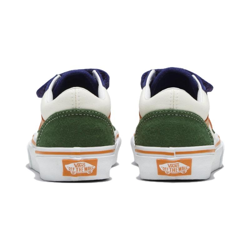Vans Old Skool V Kinder Low-Top Skateschuhe weiß grün für Kleinkinder & größere Kinder VN0A38HD6GL