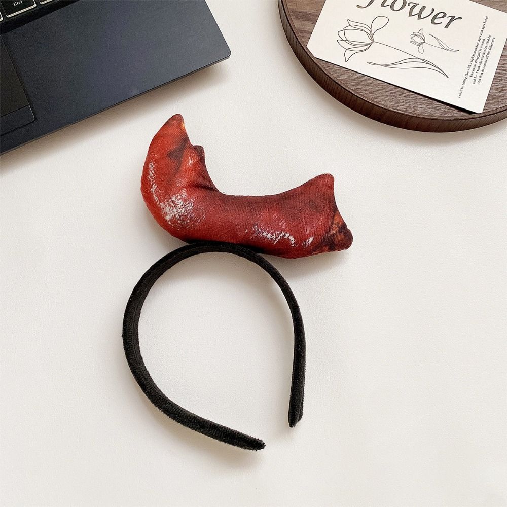 Creative Bone Simulated Food Headband Hotdog Fried Egg Hair Hoop Strawberry Imitation Vegetable Hairband Party Hair Accessories