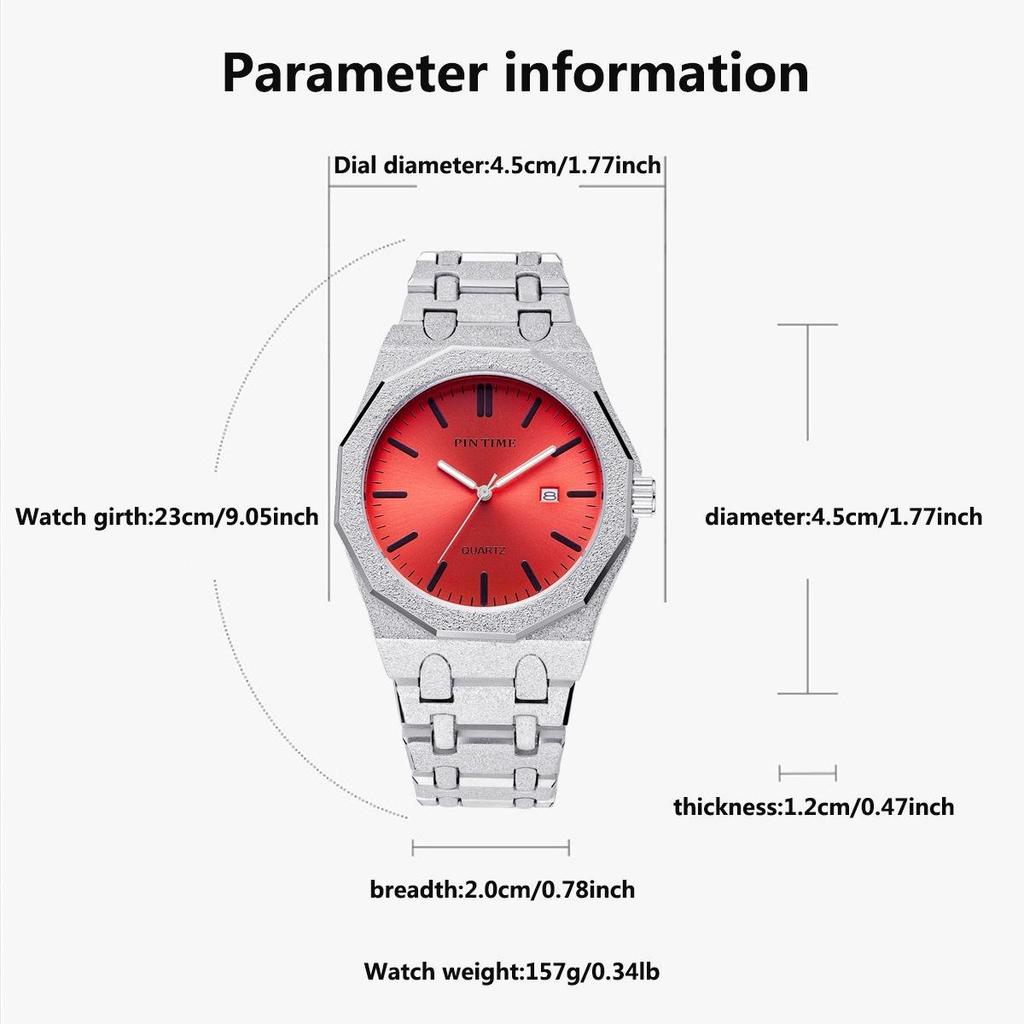 Fashion Men's Quartz Wristwatch - Frosted Stainless Steel Band, Multiple Color Dials, Casual & Business Watch