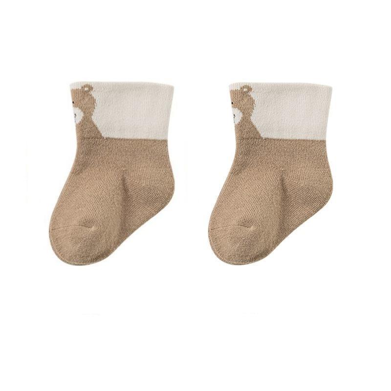Baby Middle Tube Socks  Infant Cotton Cute Cartoon Baby Socks for Girls Boys Newborns Without Bones Loose Socks Spring Autumn