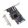 PCIe to USB 3.2 Gen 2 Card 10Gbps 3 USB Type C and 2 USB Type A PCI Express Expansion Card for Windows for Linux