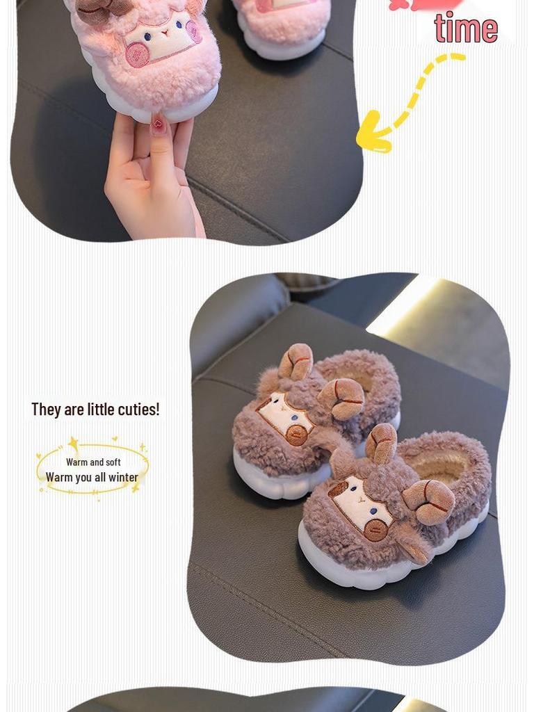 Tüdrukute ja poiste soojad puuvillased sussid - Armsad, libisemiskindlad, kontsaga sügis-talveks suurustes L, M, S