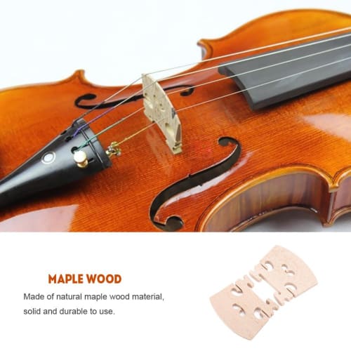 5-Piece Violin Bridge, Wood Bridge for Violin, Replacement Part for 4/4 Violins, for Beginners and Advanced Players