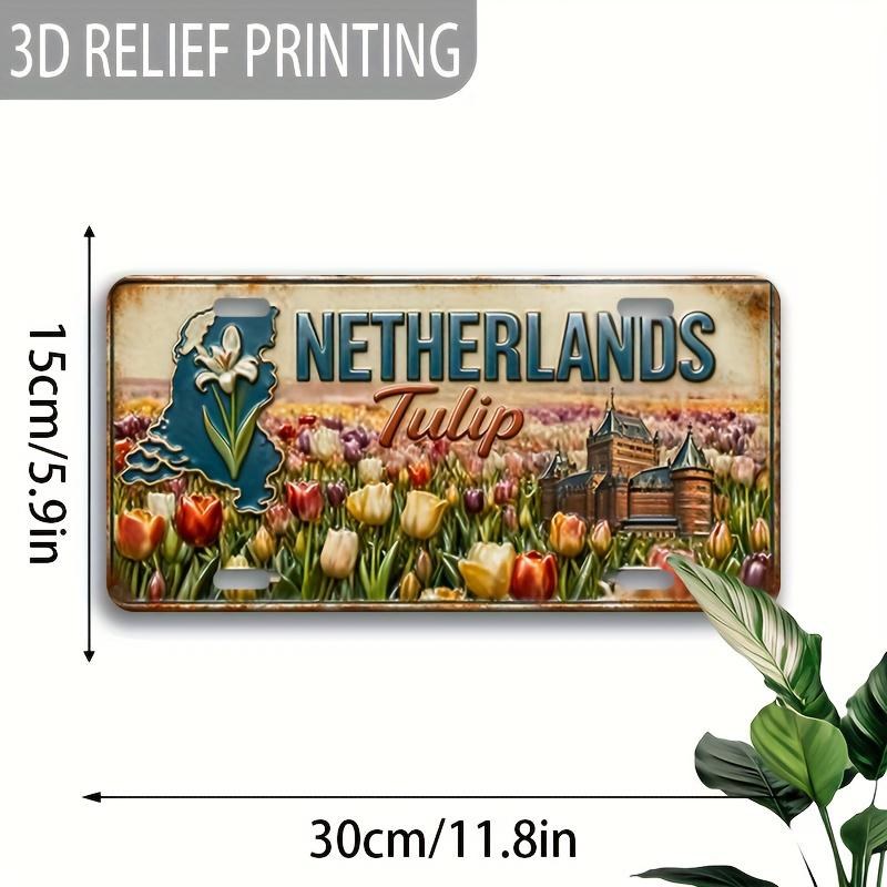 

D Flat pc D Flat Vintage Metal Plaque PreDrilled Design Bar Cafe Storage Room Wall Decoration Artwork Metal Vinta 15x30cm(5.9x7.8inch)