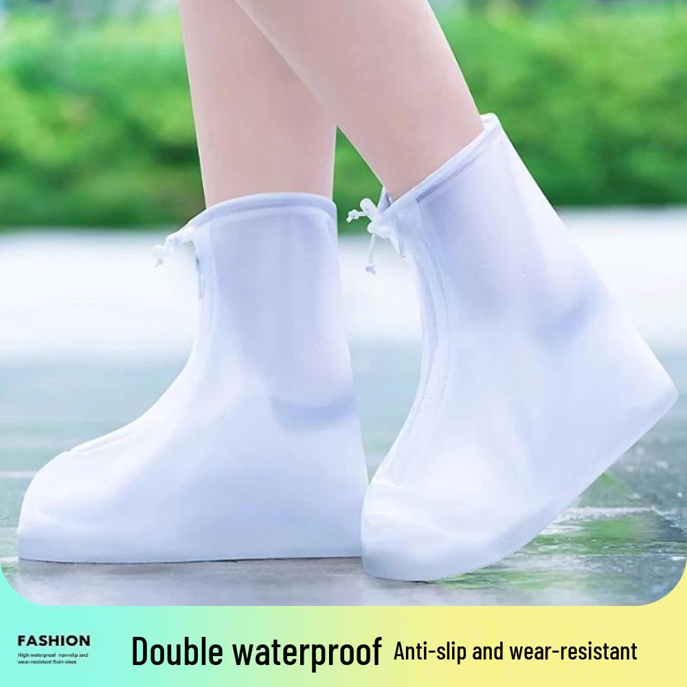 Non-Slip Waterproof PVC Rain Shoe Covers - Thickened & Durable for Outdoor Use by Men and Women
