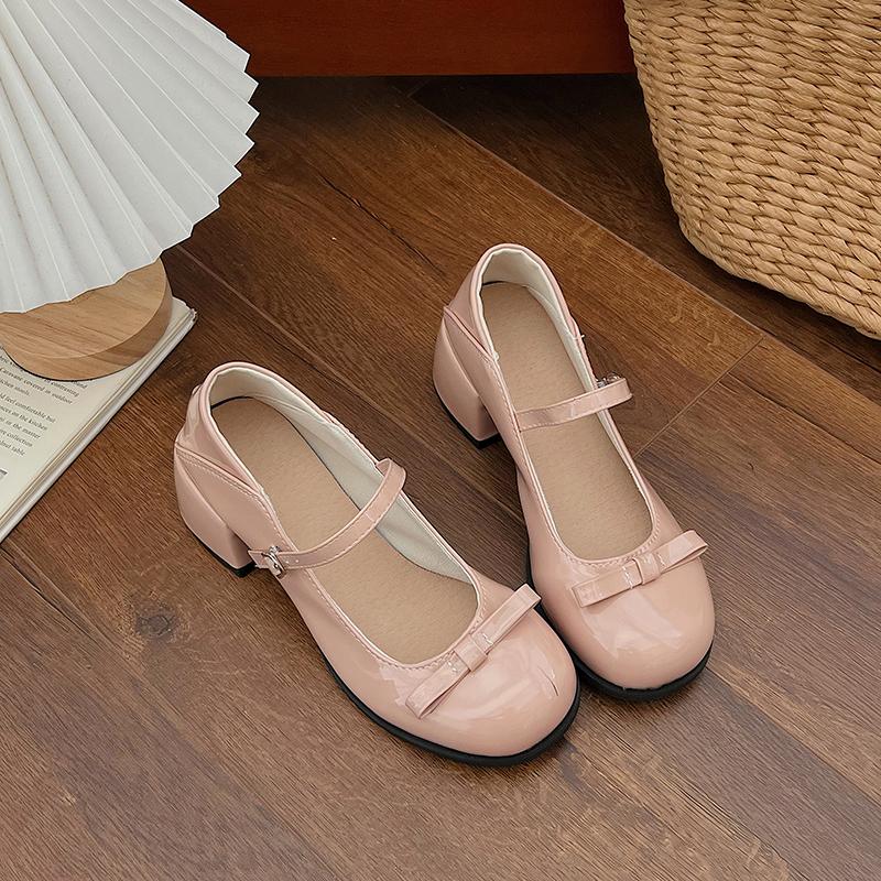 

Fashion New Mary Jane Shoes Women s Elegant Low Heel Shoes Fashion Casual Buckle Single Shoes Ladies College Style Footwear Single Pumps 35