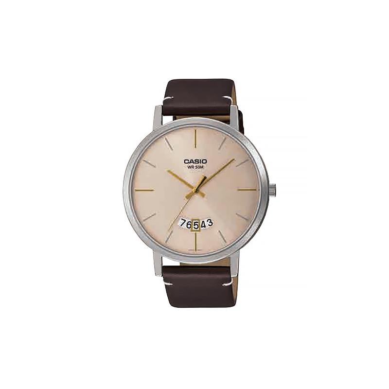 

Casio CASIOSTANDARD series simple retro waterproof quartz movement leather strap Japanese and Korean watch men s watch brown dial MTP-B100L-9EVDF чорний