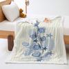 Ocean 2D Digital Printing Thickened Lamb Fleece Crystal Fleece Blanket