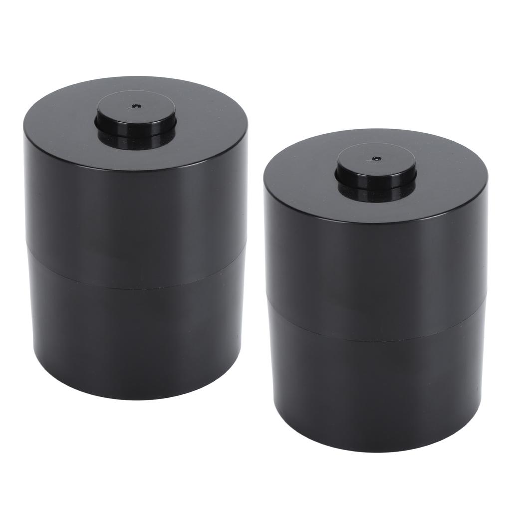 2PCS Nail Glue Storage Jar Portable Leakproof Vacuum Sealing Lash Extension Jar Black