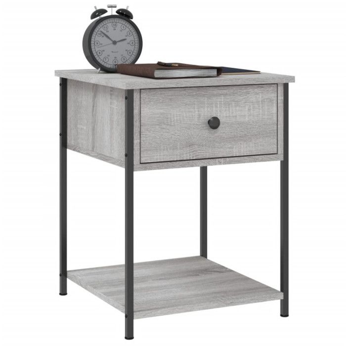 VidaXL Bedside Tables 2 Pcs Sonoma Grey 44x45x58 Cm Engineered Wood 825850