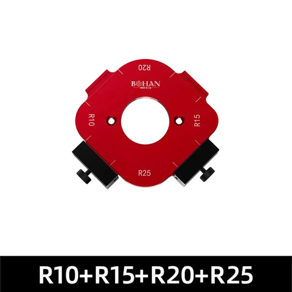 

4in1 Woodworking Router Arcs Angle Positioning Template Corner Radius Routers R10-R50 Radius Jig Woodworking Positioning Tool