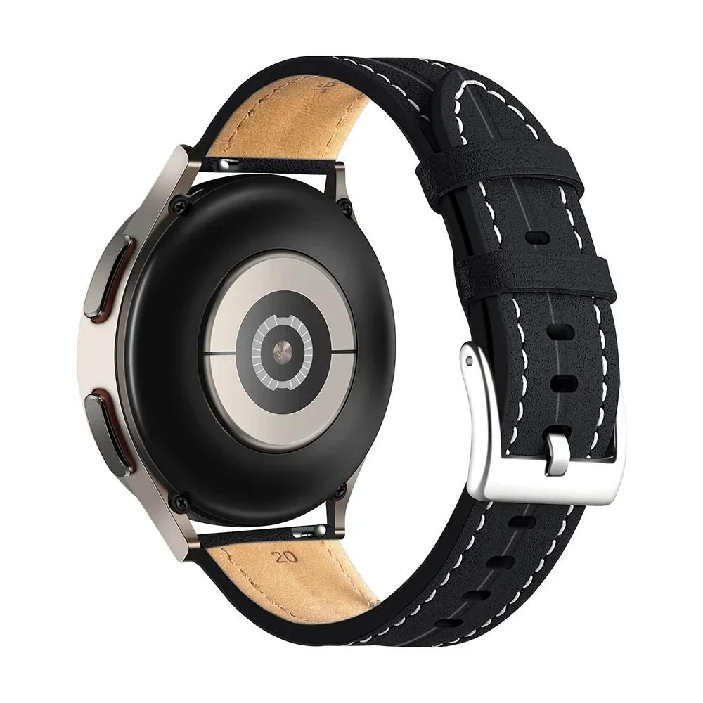 22mm 20mm Lederband für Samsung Galaxy Watch 3 41mm 45mm Armband für Active 2 / Watch 4 Watch5 Watch6 Ersatzarmband