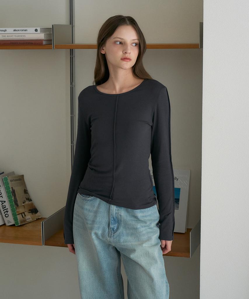 DEHEVE Soft Layer Slim Long Sleeve [Charcoal]