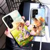 Girl Dog Puppy Glass Mobile Phone Case for Samsung Galaxy A56 55 54 53 52 51 36 35 34 23 16 15 5G Colorful Cover