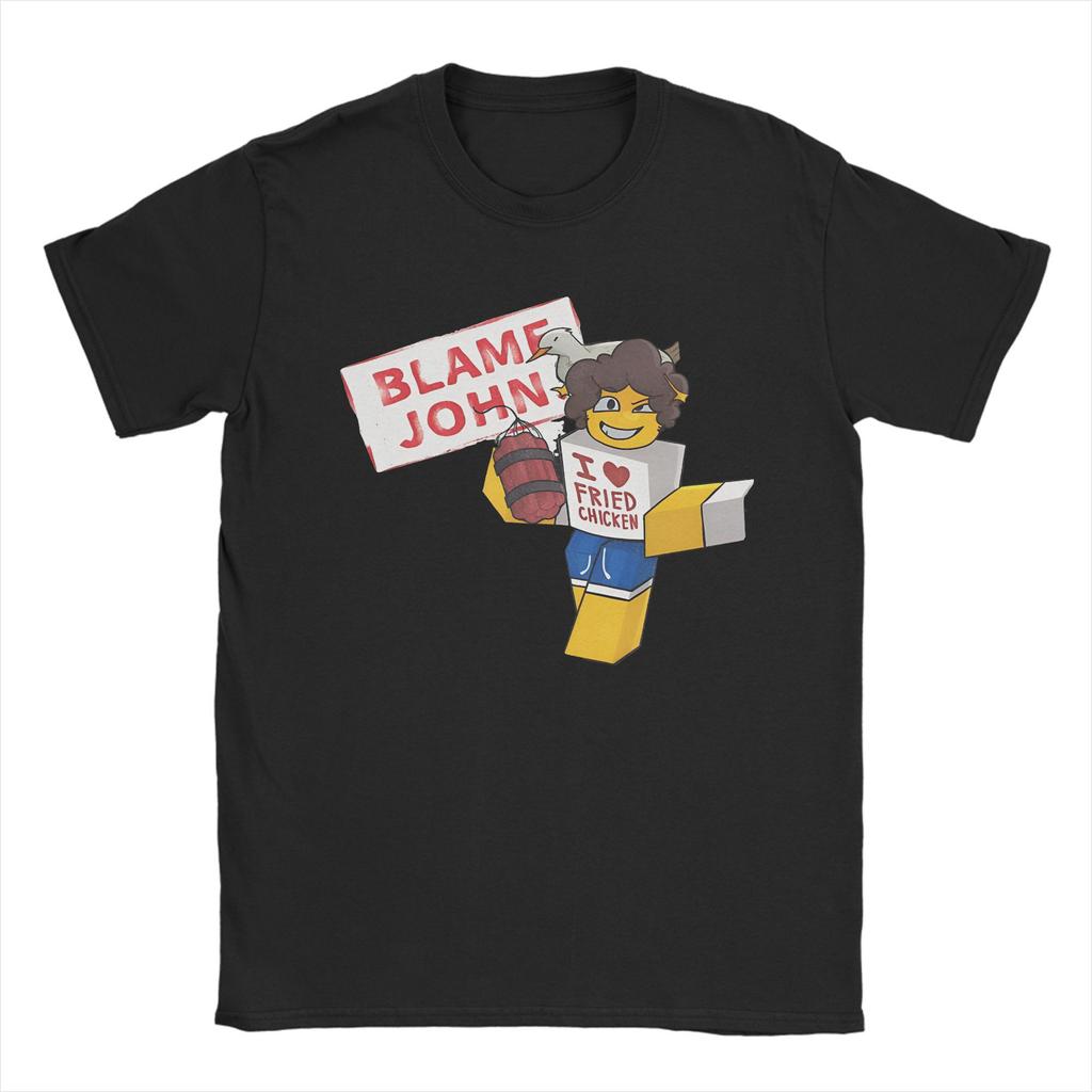 Shedletsky Blame John Forsaken T-Shirts für Herren Neuheit Reine Baumwolle T-Shirts Rundhals Kurzarm T-Shirts Neue Ankunft Kleidung