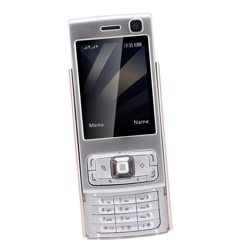 Ulåst skyvemobiltelefon 2G GSM 2,0 tommers skjerm 1000mAh batteri høyttaler dobbel SIM-kort mobiltelefon MP3 MP4-spiller