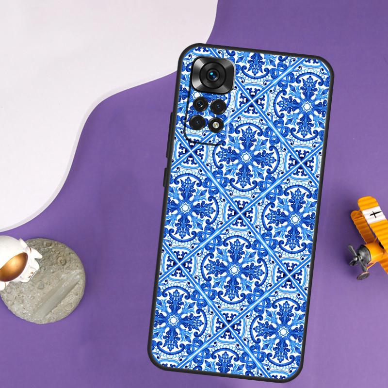Portuguese Tiles Case For Xiaomi Redmi Note 13 Pro 14 12 9 10 11 Pro 10S 11S 12S Redmi 14C 13C 10C 12C Cover