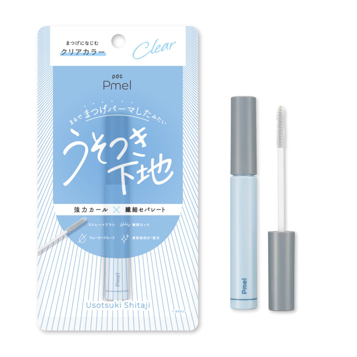 Pmel false base mascara natural separate clear waterproof curl keep eyelash beauty serum makeup