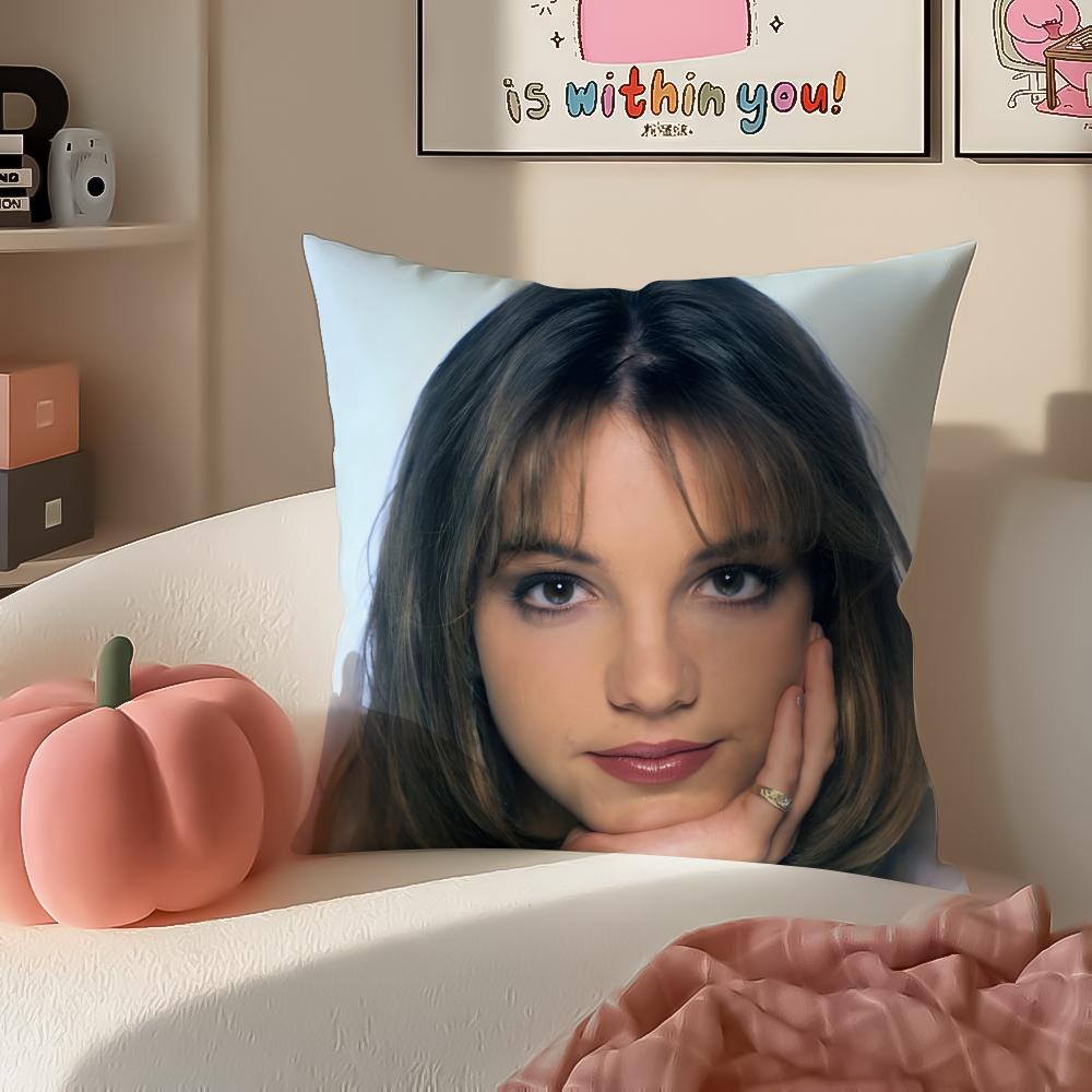 Singer BBritneyS Spears Cushion Cover Pillowcase Short Plush Invisible zipper Room Sofa Cushion Cover 30X30cm