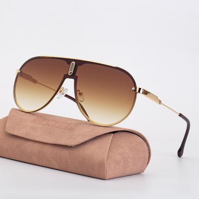 Classic Pilot Sunglasses Women For Men Vintage Big Frame Punk Luxury Brand Designer Outdoor Use Driving Metal Material Popular Sun Eyeglasses UV