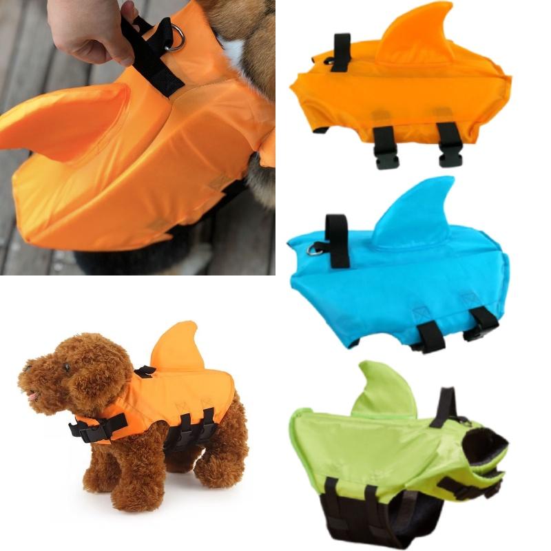 Stylish Wangupet Shark Fin Pet Life Jacket For Small And Large Dogs