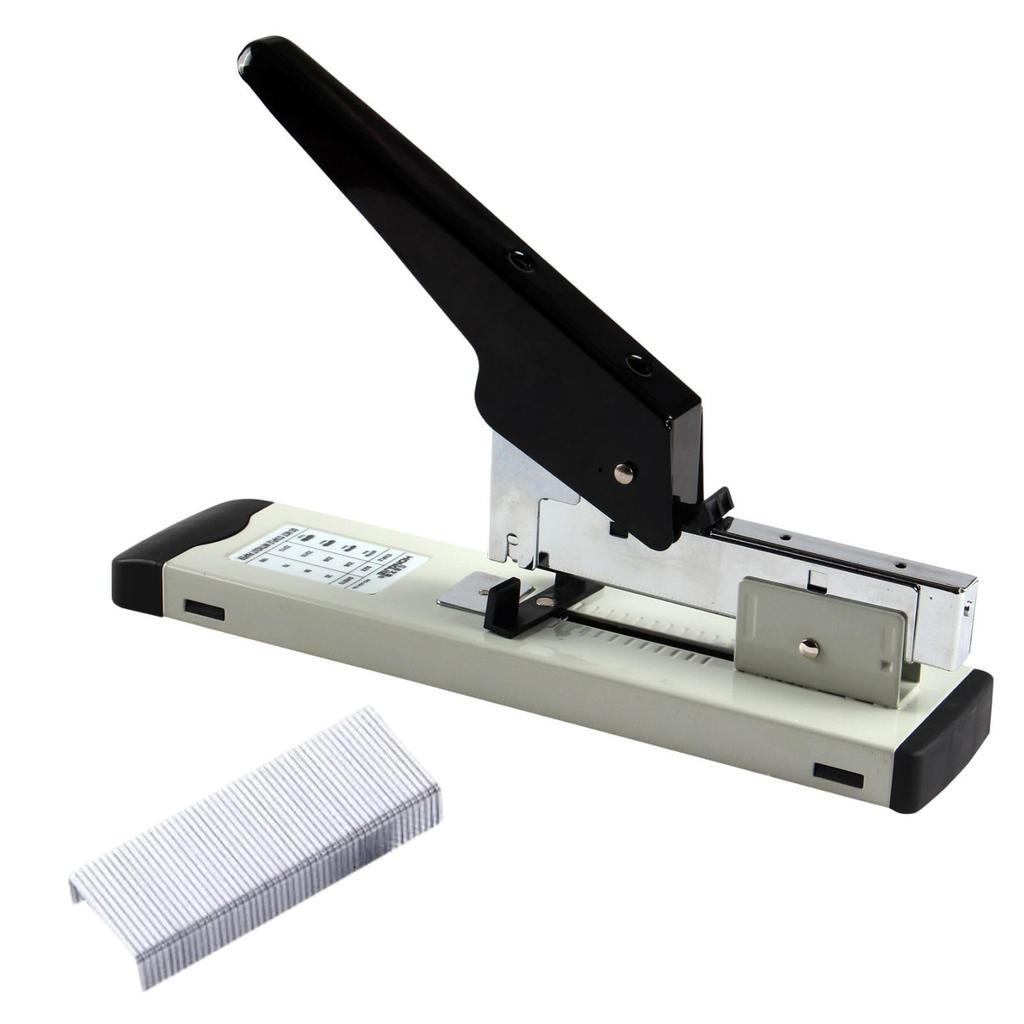 HOTQ Large Stapler, Desktop Stapler, No Needle Stapler, Book Desk, Commercial Stapler, Staple Capacity: Up To 100 Sheets, Large Stapler