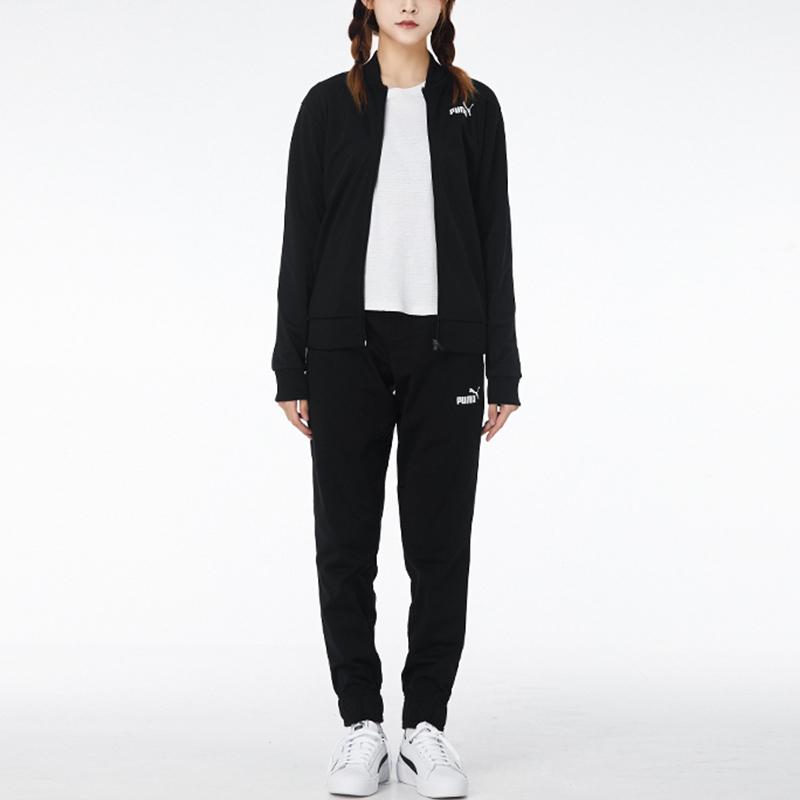 Puma Running Training Fleece Sports Leisure Set Women sets Black 585332-01