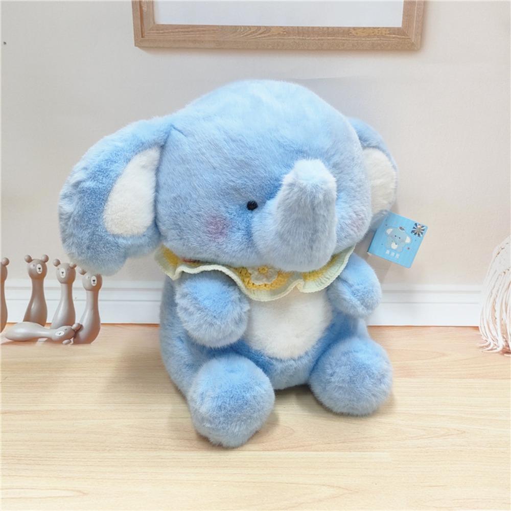

PP Cotton Elephant Wearing Plush Doll Fluffy Huggable Animal Plush Toy Home Decor Style A