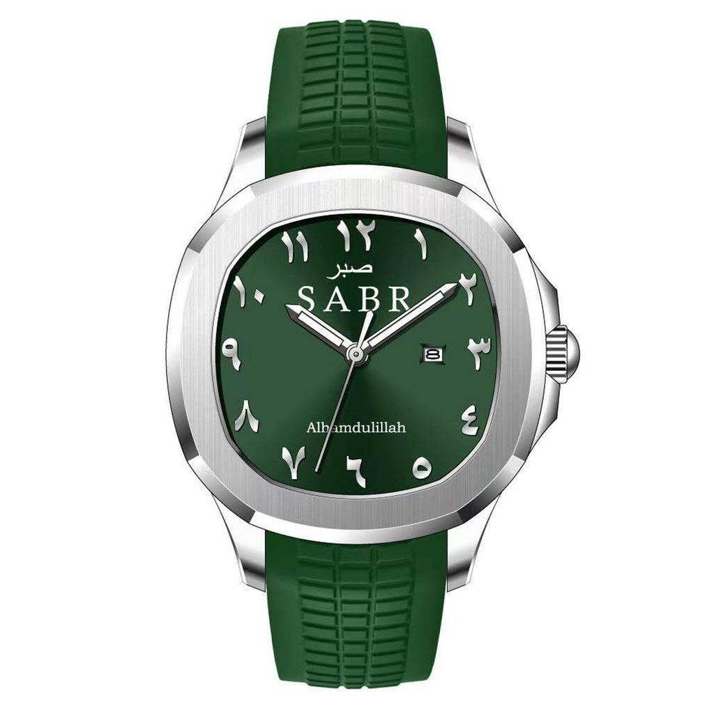 Sabr's New Men's Handsome Hand Grenade Silicone Strap Waterproof Quartz Watch Arabic Sports Watch Student Watch